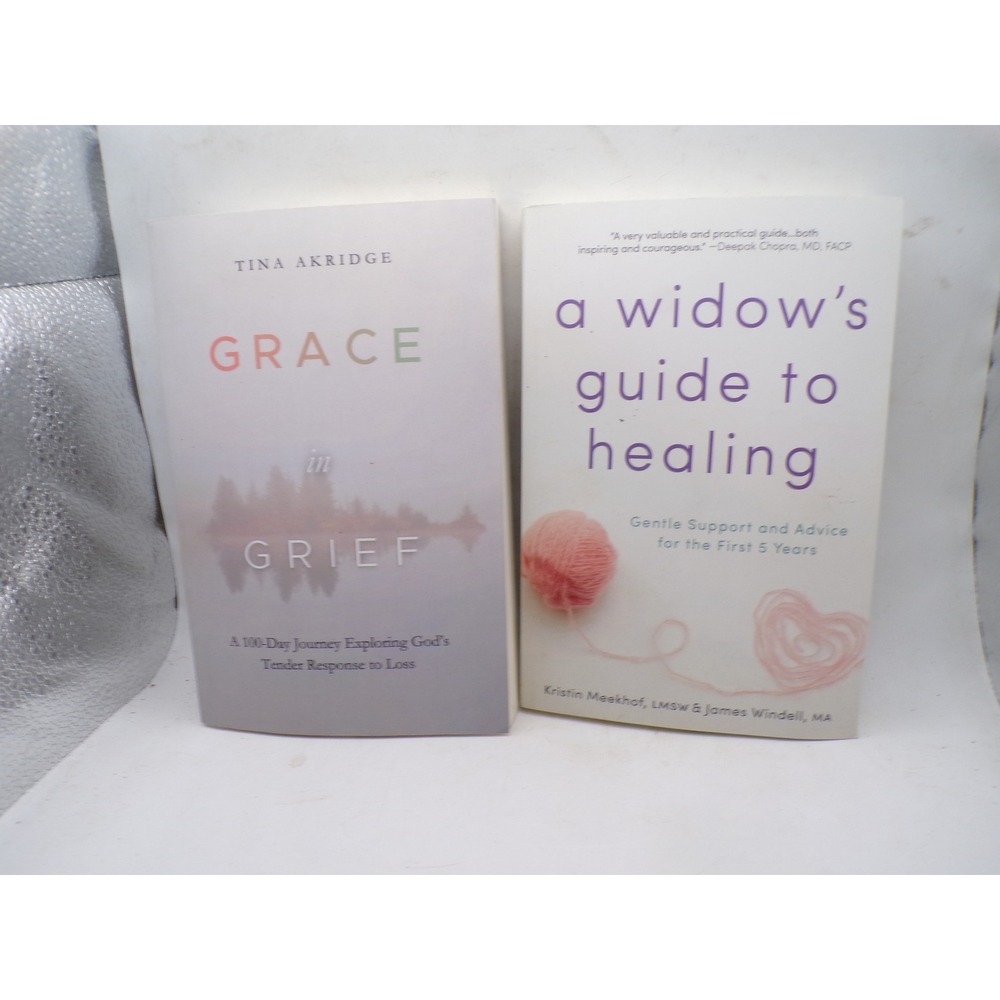Grace in Grief Tina Akridge & A Widows Guide to Healing Kristin Meekhof Book Lot
